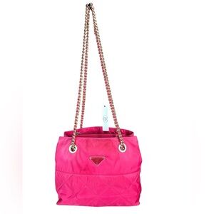Prada Pink Quilted Chain Shoulder Bag